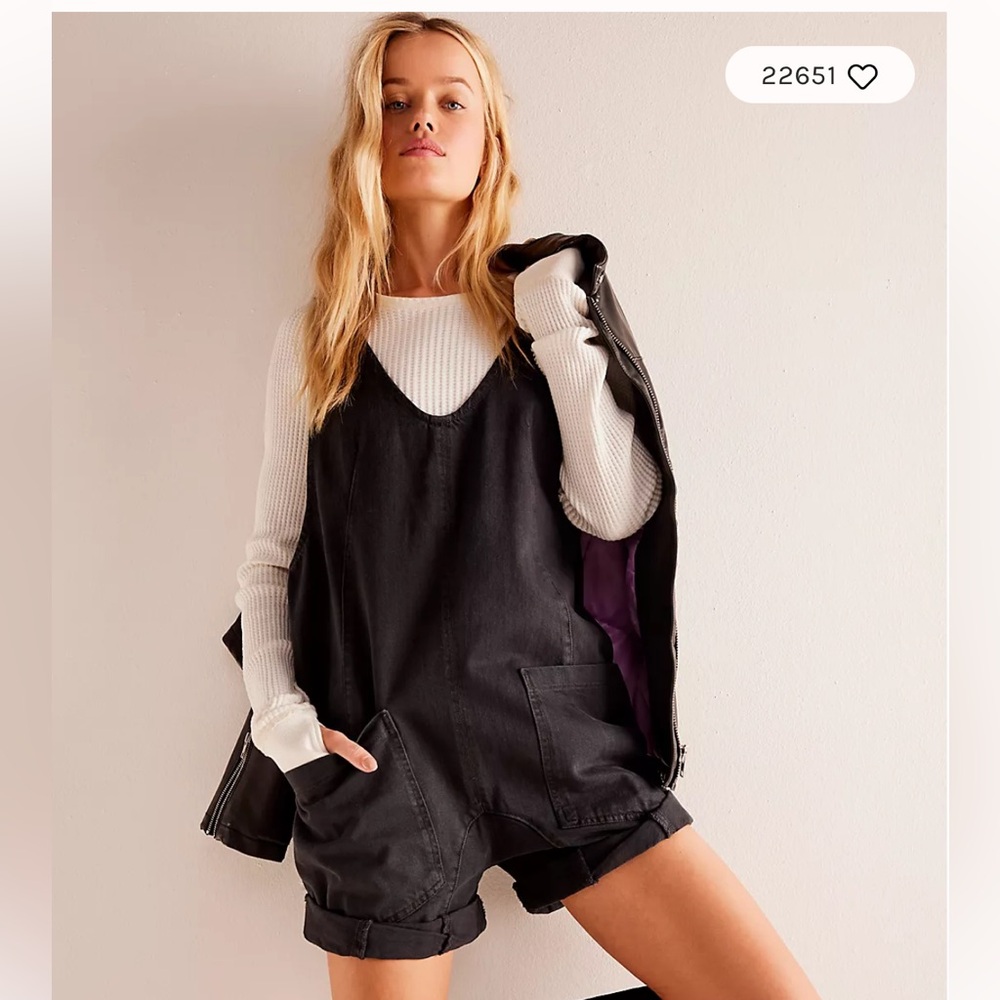 Free people high roller shortall NWOT